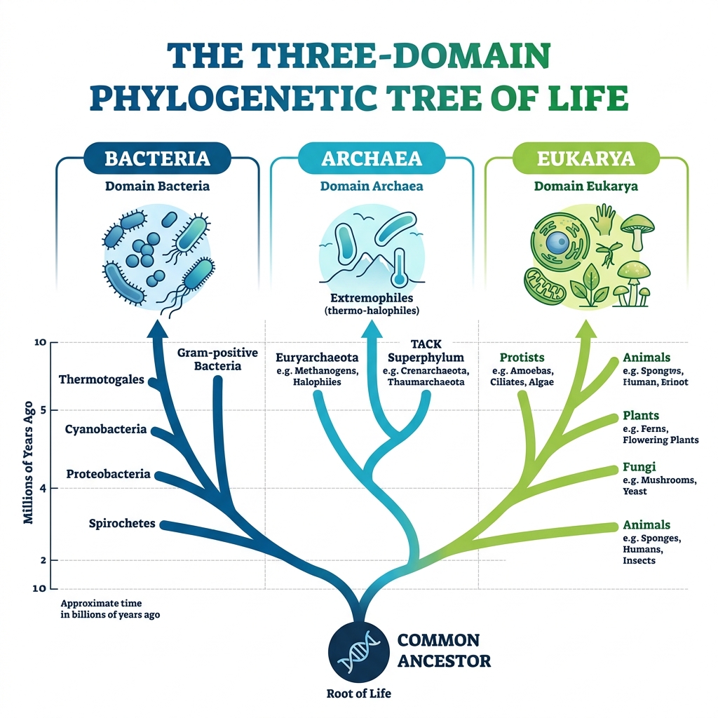 3-Domain Phylogenetic Tree
