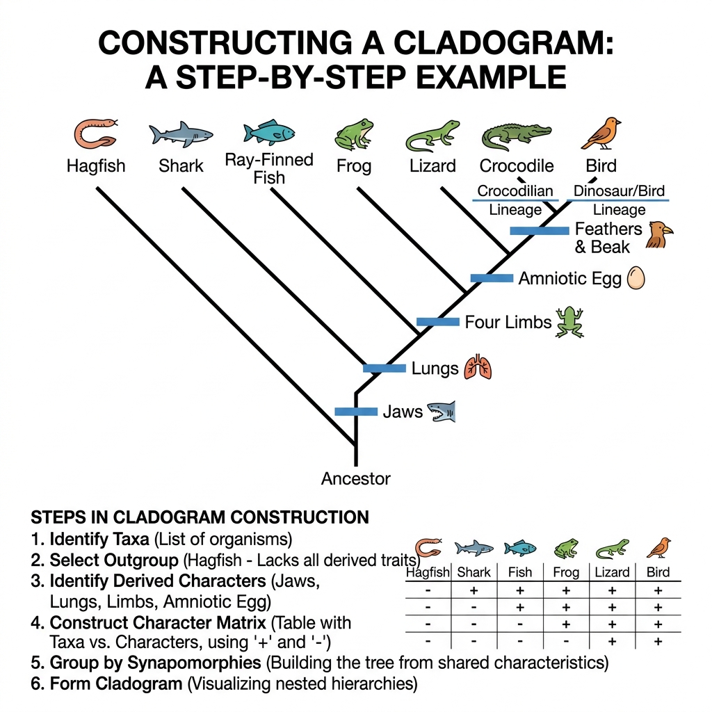 Constructing a Cladogram diagram