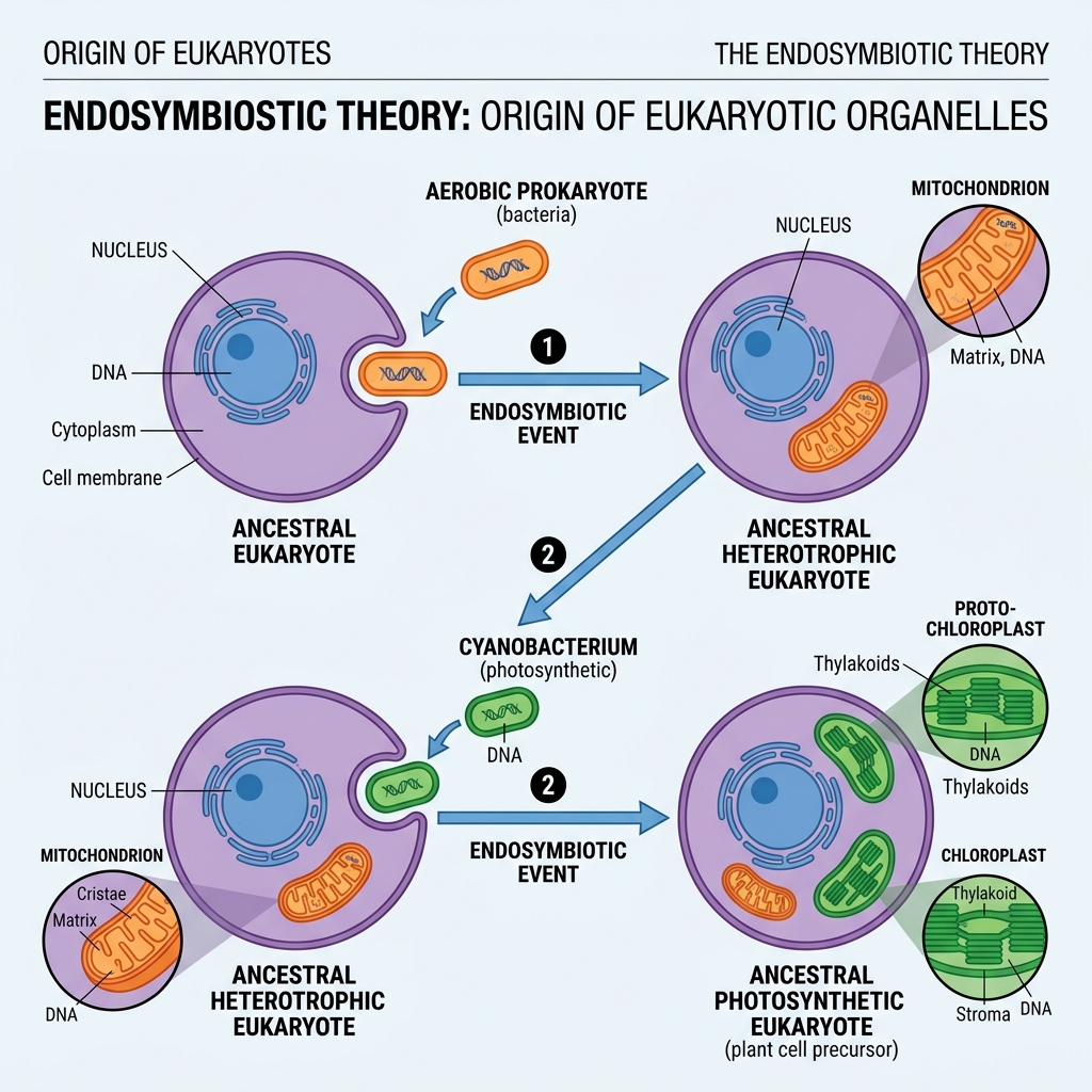Endosymbiotic Theory Flow Diagram