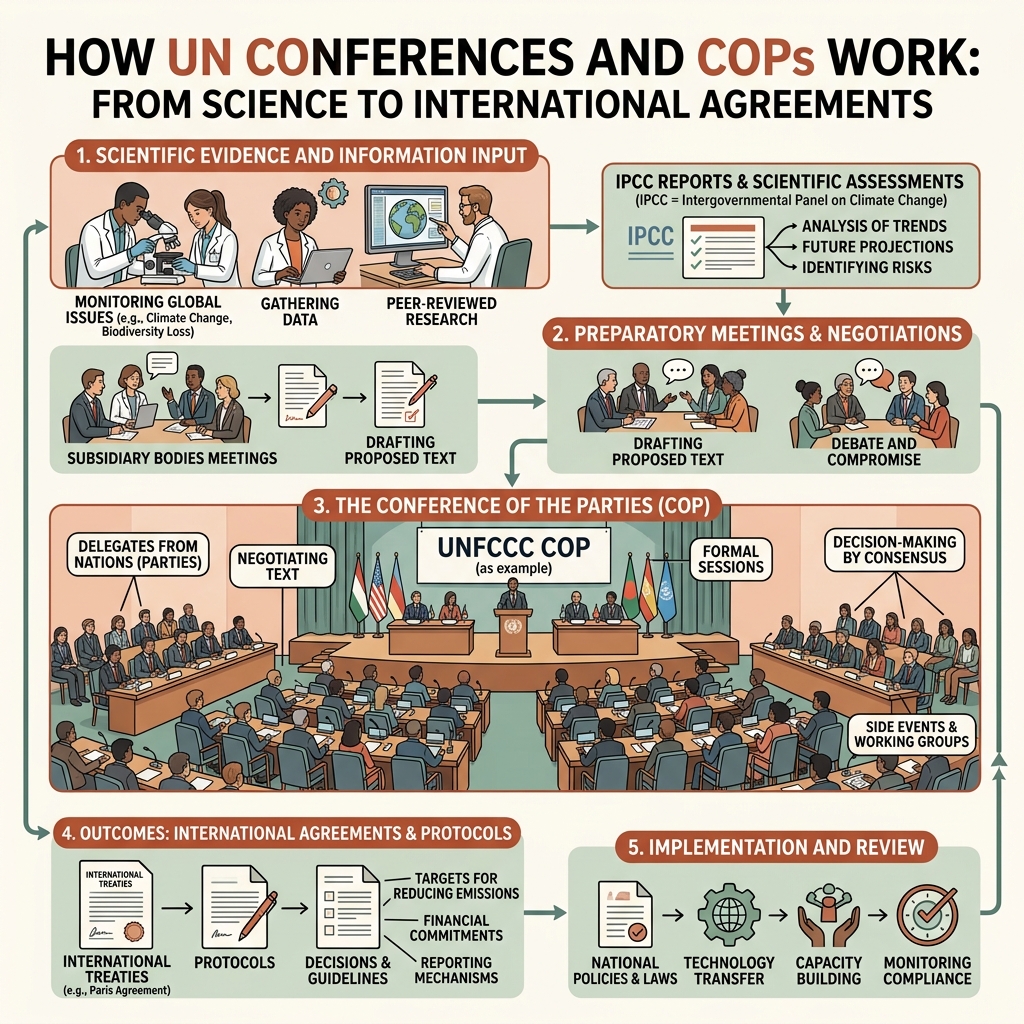 How UN Conferences and COPs work