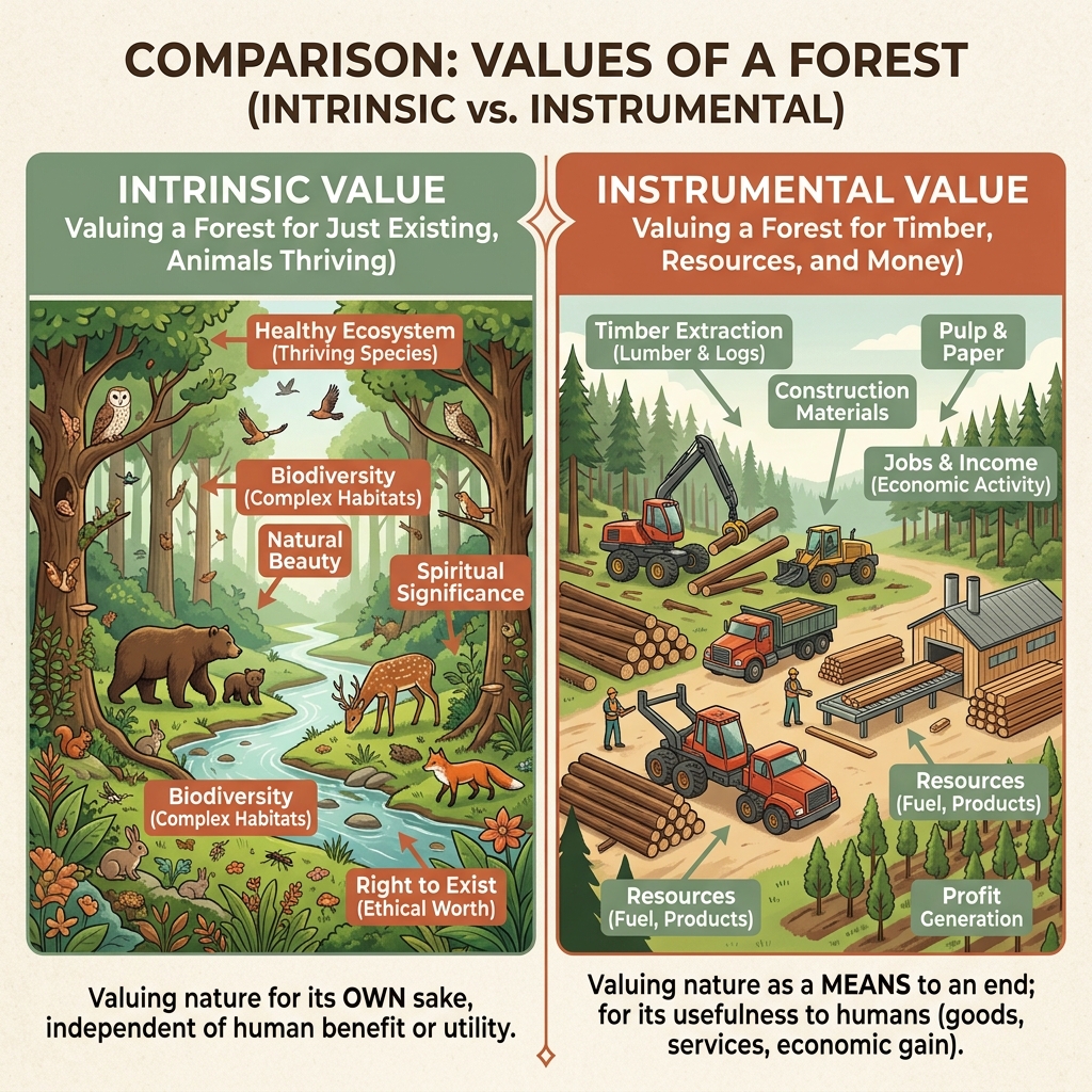 Instrumental vs Intrinsic Value Comparison