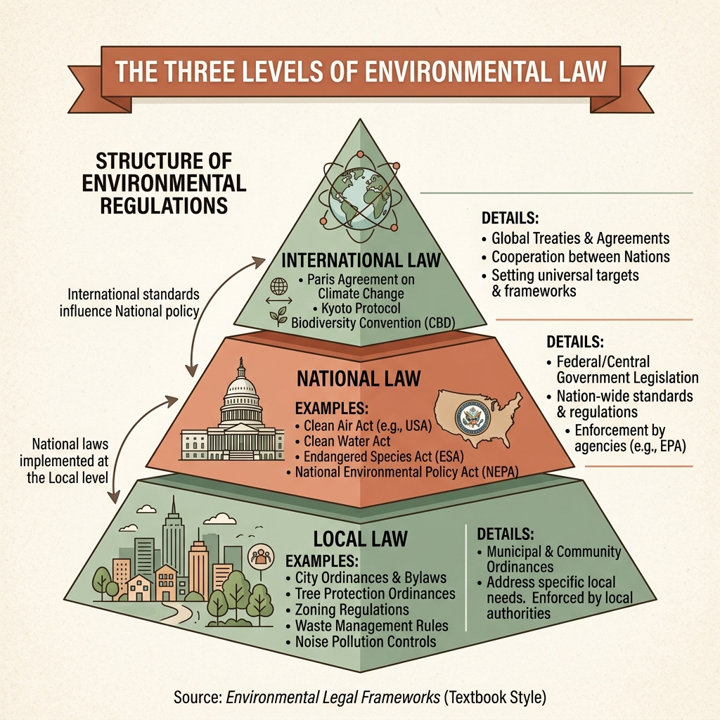 Three levels of environmental law