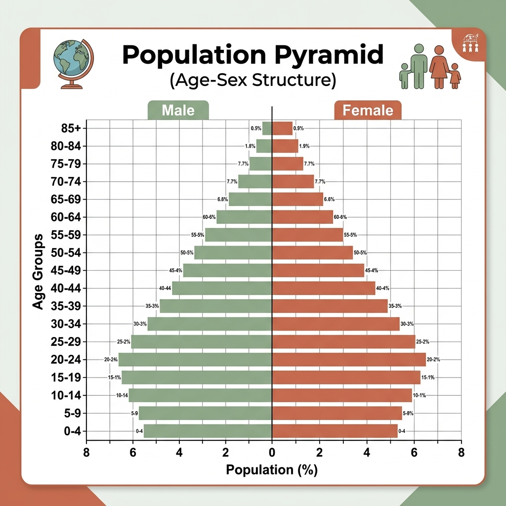Population Pyramid (Age-Sex Structure)