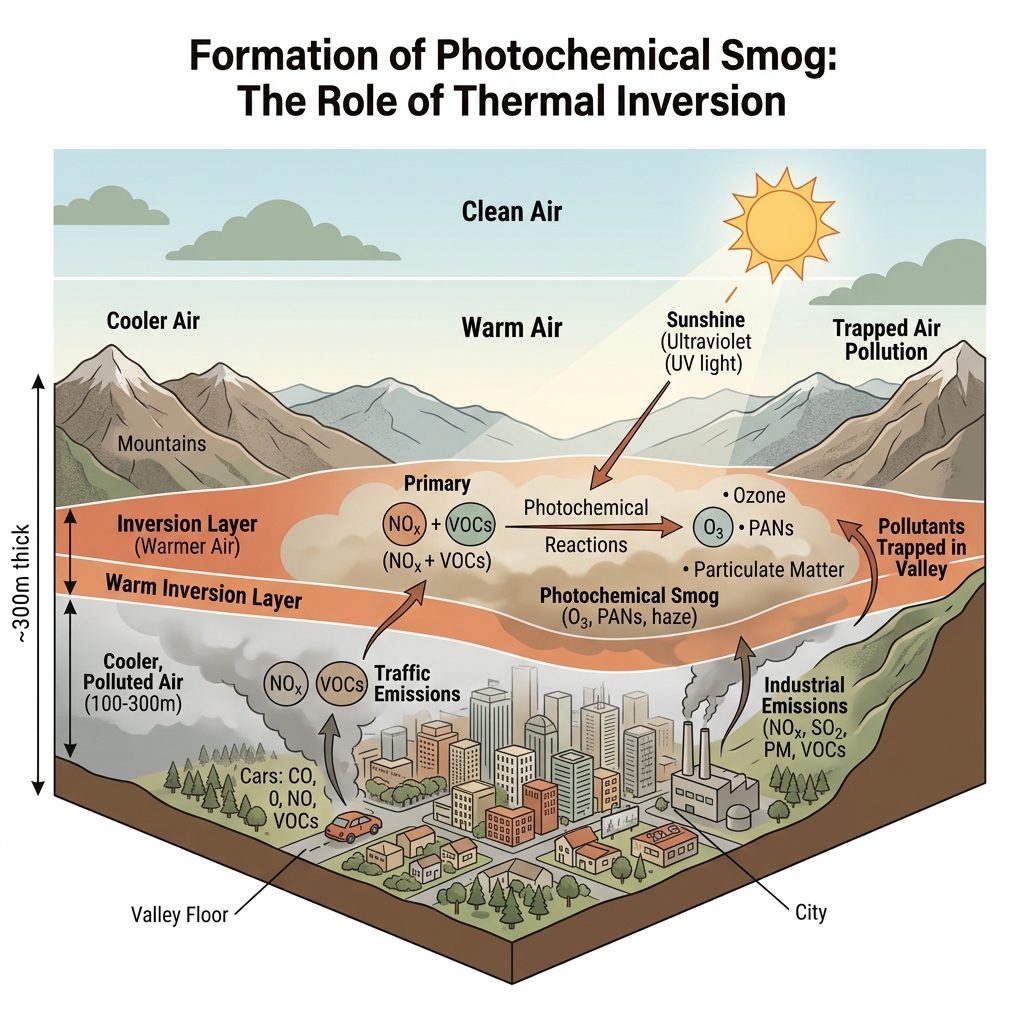Thermal Inversion and Photochemical Smog