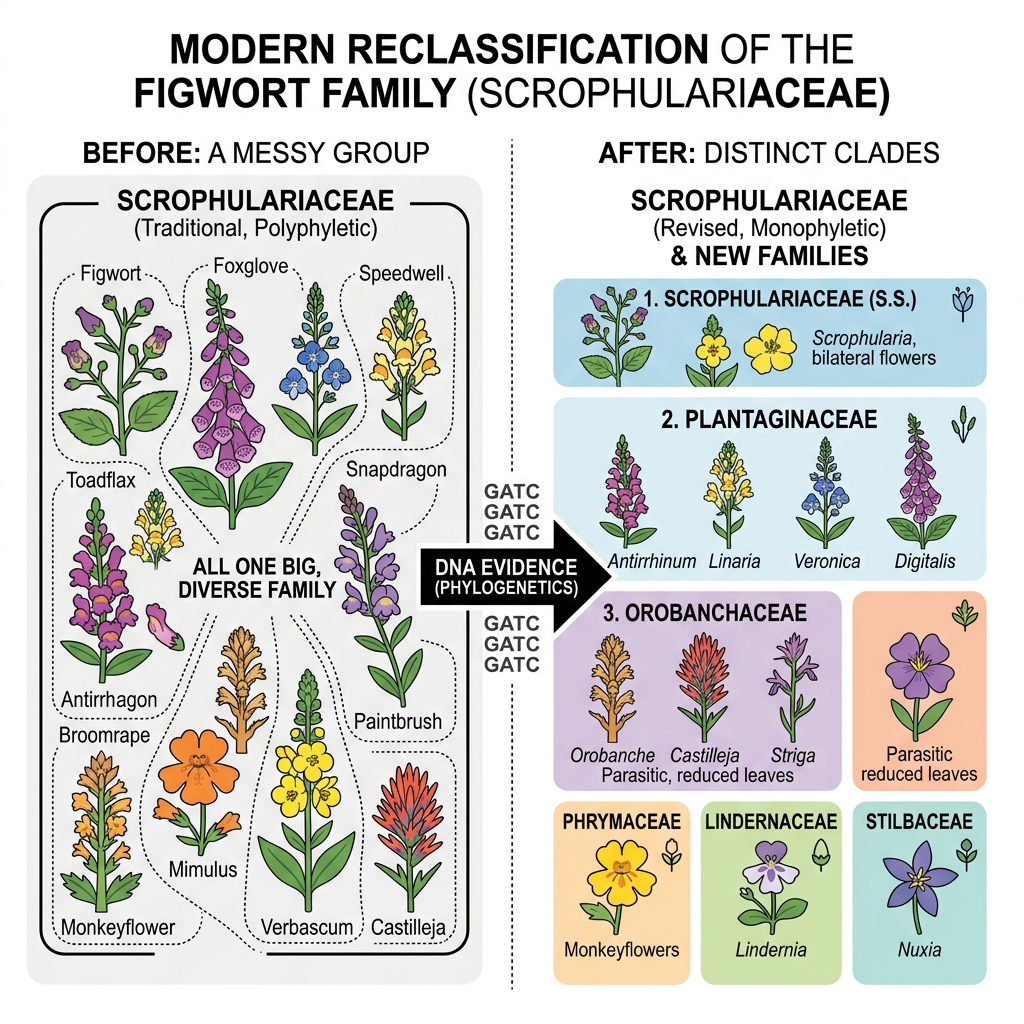 Reclassification of the Figwort family