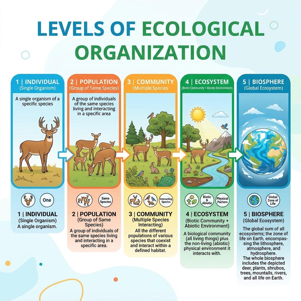 Levels of Ecological Organization Diagram
