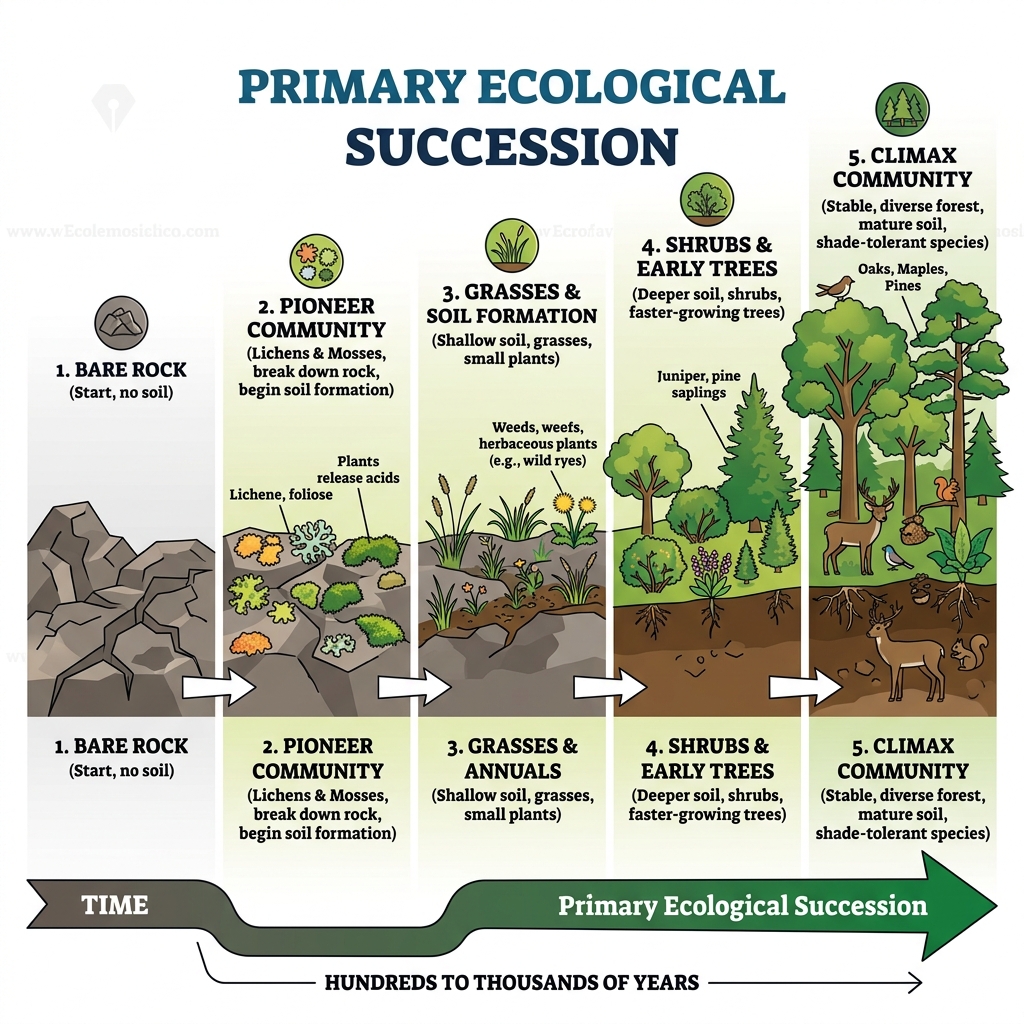 Primary Ecological Succession Stages