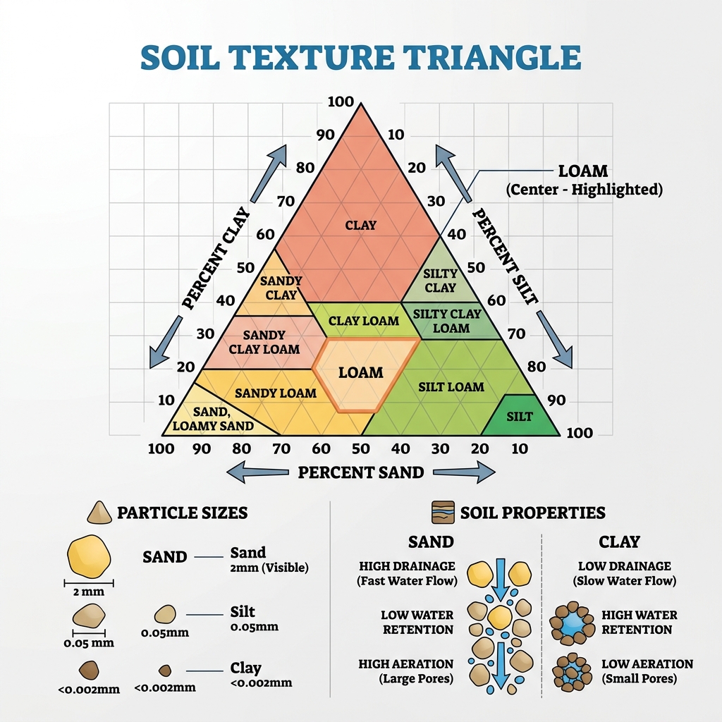 Soil Texture Triangle Diagram